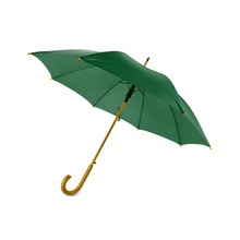 Зонт-трость полуавтоматический с деревянной ручкой, зеленый Увеличить...