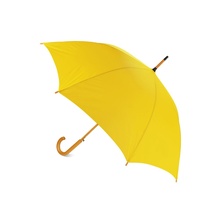 Зонт-трость полуавтоматический с деревянной ручкой, желтый Увеличить...