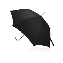 Зонт-трость полуавтоматический с алюминиевой ручкой, черный Увеличить...
