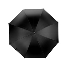 Зонт-трость полуавтоматический с алюминиевой ручкой, черный снаружи, серебристый внутри Увеличить...