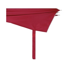 Зонт-трость полуавтоматический с алюминиевой ручкой, красный снаружи, серебристый внутри Увеличить...