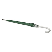 Зонт-трость полуавтоматический с алюминиевой ручкой, зеленый снаружи, серебристый внутри Увеличить...